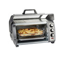 Hamilton Beach Air Fryer Countertop Toaster Oven with Large Capacity, Fits 6 Slices or 12” Pizza, 4 Cooking Functions for Convection, Bake, Broil, Roll-Top Door, Easy Reach Sure-Crisp, Stainless Steel, 31523C