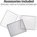 Hamilton Beach Air Fryer Countertop Toaster Oven, Includes Bake, Broil, and Toast, Fits 12” Pizza, 1800 Watts, 6 Cooking Modes, Stainless Steel (31225C)