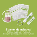 Hamilton Beach Nutrifresh Vacuum Sealer Machine with Bag Cutter, Heat Stamp Date Coder and 2-roll Storage, Bpa Free Food Sealing Starter Kit, Black (78218)