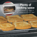 Hamilton Beach 31413C Countertop Toaster Oven, with Bake Pan, 6-Slice Sure Crisp, Stainless Steel