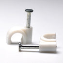 QualGear CC1-W-100-P Cable Clips, 100 Pack White