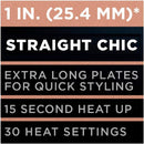 Conair 1-inch Ceramic Straightener, CS810RGXC (SCUF)