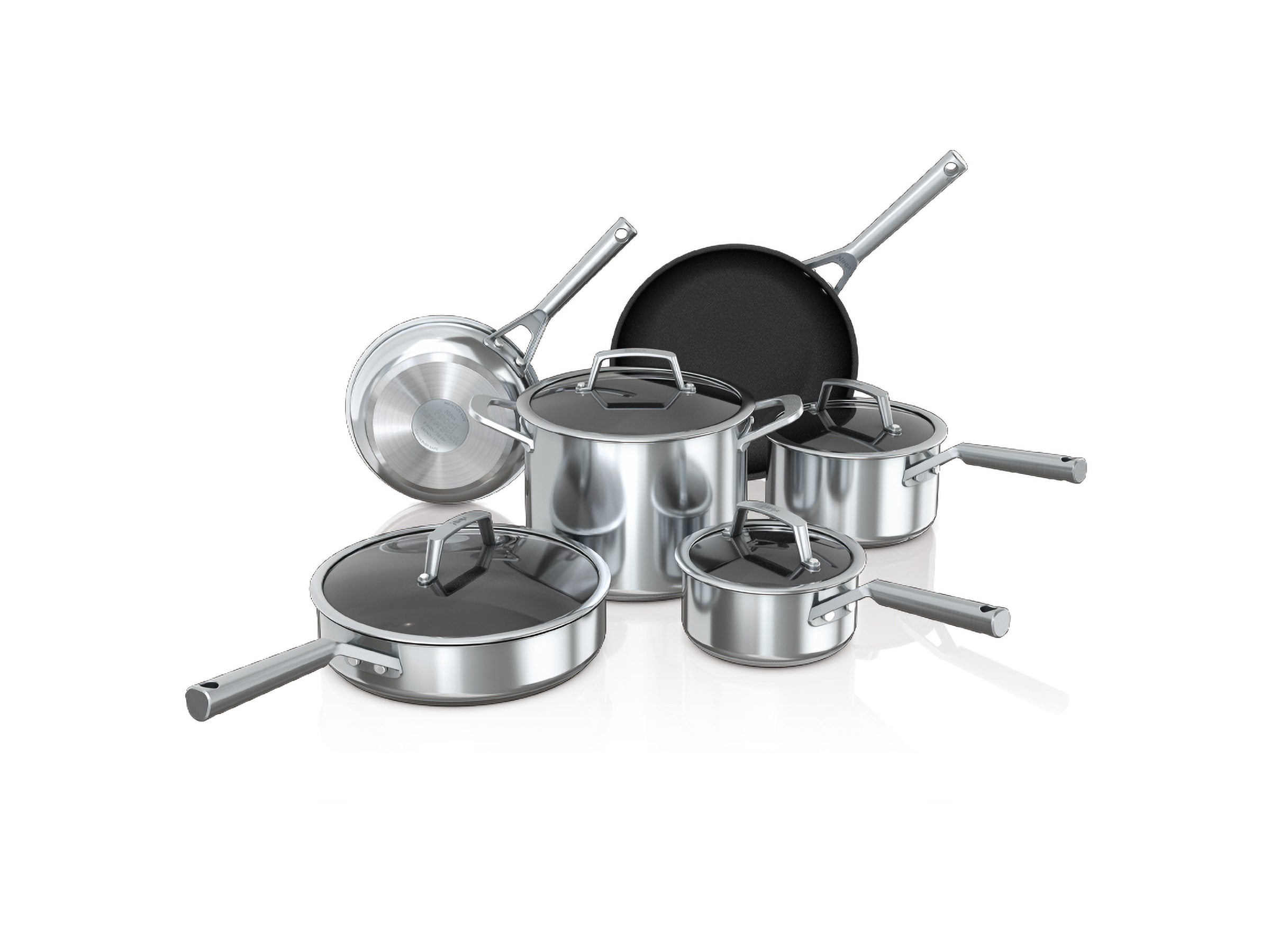 T-Fal Initiatives Nonstick Black 18 Piece Set - Curacao 