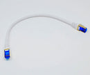 QualGear QG-CAT7R-1FT-WHT CAT 7 S/FTP Ethernet Cable Length 1 feet - 26 AWG, 10 Gbps, Gold Plated Contacts, RJ45, 99.99% OFC Copper, Color White