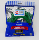 QualGear QG-CAT7R-20FT-GRN CAT 7 S/FTP Ethernet Cable Length 20 feet - 26 AWG, 10 Gbps, Gold Plated Contacts, RJ45, 99.99% OFC Copper, Color Green