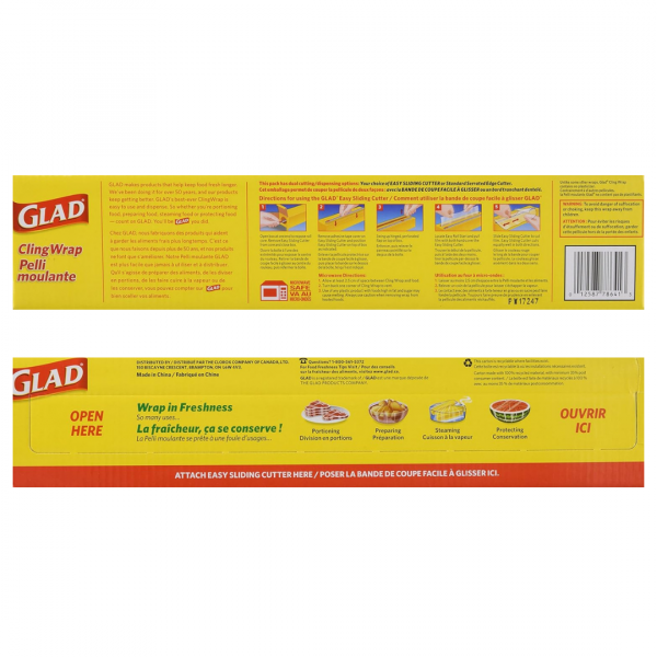 GLAD CLINGWRAP 300M W/ SLIDECUTTER(B)/R9 ()