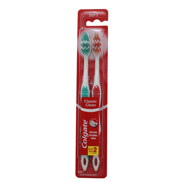 COLGATE T/B SOFT 2CT CLASSIC CLEAN/36 ()