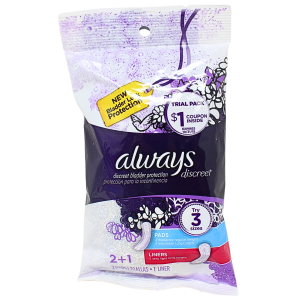 ALWAYS DISCREET 88CT PAD&LINER+UNDERWEAR/1 ()
