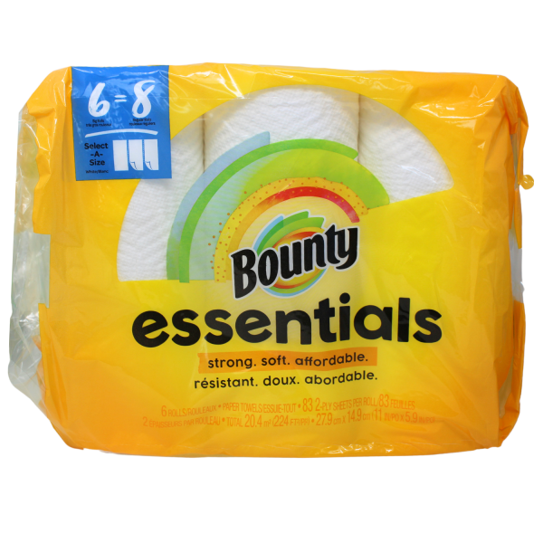 BOUNTY PAPER TOWELS 6ROLLS 83 SHEETS ESSENTIALS/1 ()