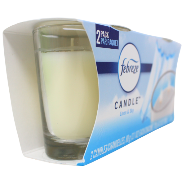 Febreze Candle 2ct 3.1oz Linen & Sky/4