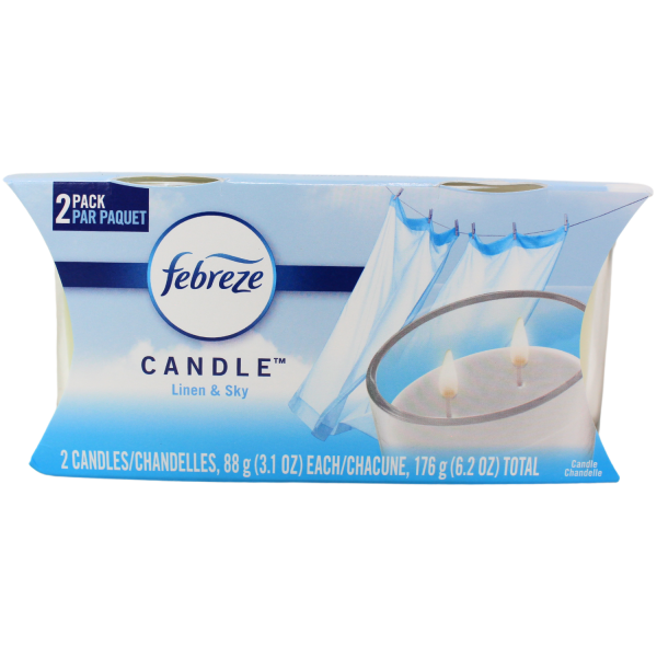 Febreze Candle 2ct 3.1oz Linen & Sky/4