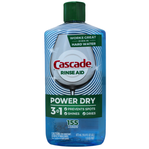 Cascade 473ml Rinse Aid 155loads Power Dry/12