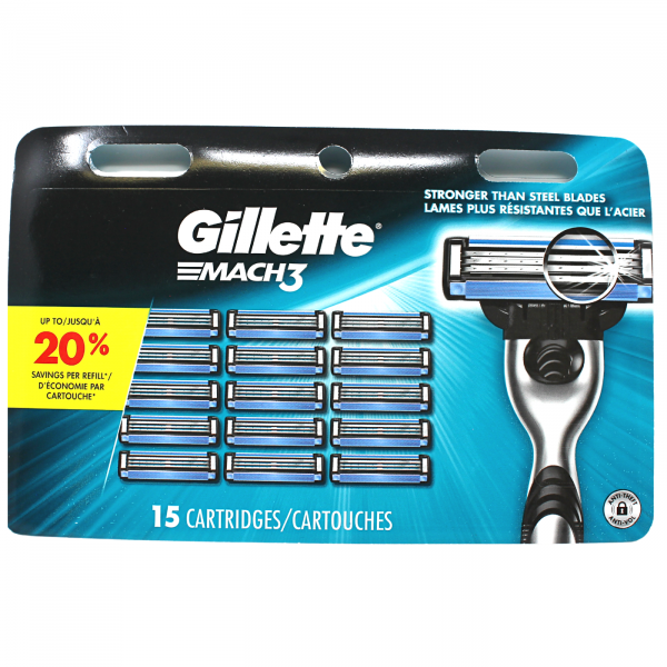 GILLETTE MACH 3 15CARTS CARDED/3 ()