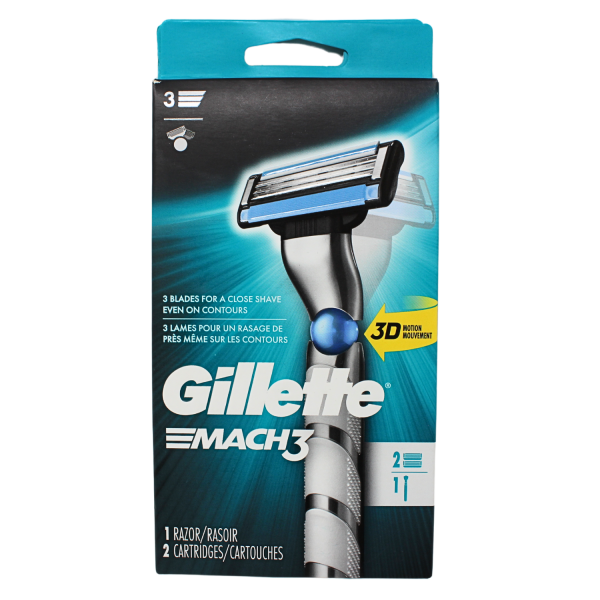 Gillette Mach 3 3d 1rzr+2carts/3