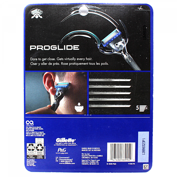 GILLETTE FUSION5 PROGLIDE 1RZR+6CARTS/R ()
