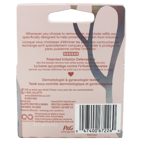 GILLETTE VENUS FOR PUBLIC HAIR 4CARTS/R ()