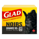 GLAD GARBAGE BAGS 30CT BLACK LARGE 90L(B)/R8-8 ()