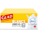 GLAD GARBAGE BAGS 30CT WHITE TALL 45L FEBREZE(B)/R22 ()