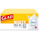 GLAD GARBAGE BAGS 30CT WHITE TALL 45L FEBREZE(B)/R22 ()