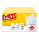 GLAD GARBAGE BAGS 60CT WHITE TALL 45L FEBREZE(B)/6 ()