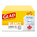 GLAD GARBAGE BAGS 50CT WHITE TALL 45L FEBREZE(B)/R8-6 ()