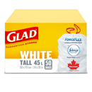 GLAD GARBAGE BAGS 50CT WHITE TALL 45L FEBREZE(B)/R8-6 ()