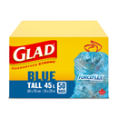 GLAD GARBAGE BAGS 50CT BLUE TALL 45L(B)/R8 ()