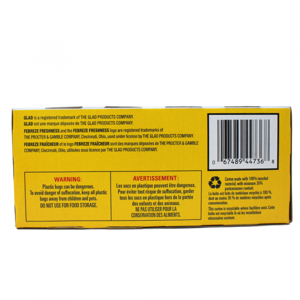 GLAD GARBAGE BAGS 48 CT WHITE SMALL FEBREZE(B)/12 ()