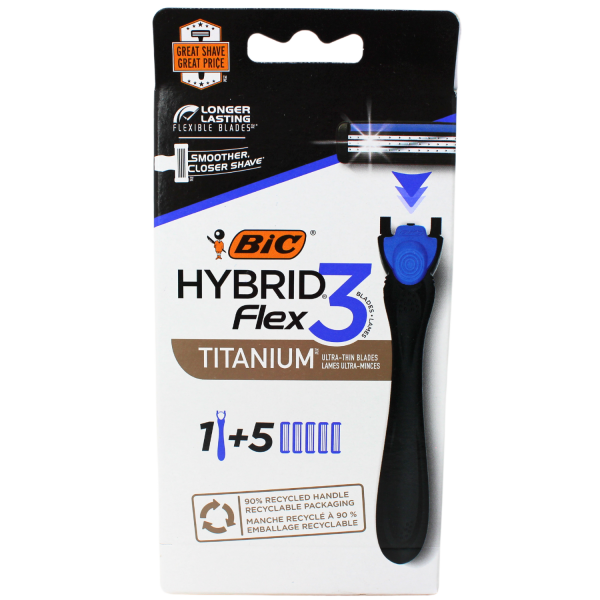 Bic Hybrid Flex3 1rzr 5carts Titanium/72