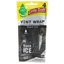 LITTLE TREES VENT WRAP AIR FRESHENER 4CT BLACK ICE/24 ()