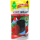 LITTLE TREES VENT WRAP AIR FRESHENER 4CT STRAWBERRY (B) /24 ()