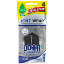 LITTLE TREES VENT WRAP AIR FRESHENER 4CT ODOR ELIMINATOR (B) /24 ()