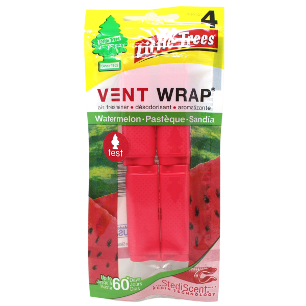 LITTLE TREES VENT WRAP AIR FRESHENER 4CT WATERMELON (B) /24 ()