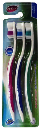 PUREST 3PK TOOTHBRUSH NORMAL BRISTLE MEDIUM