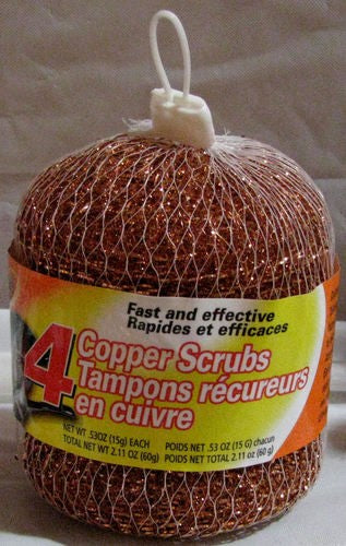 PURE KLEEN 4PK COPPER SCRUBS COUNTER DISPLAY