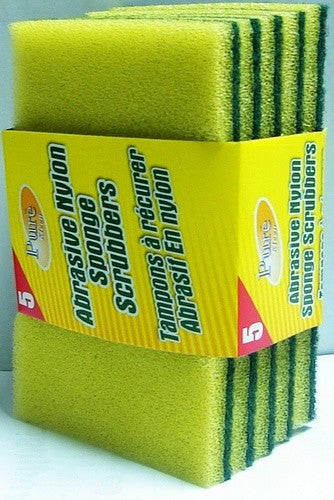 PURE ABRASIVE NYLON SPONG SCRUBBER 5PK