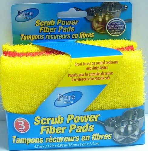 Pure Kleen 3Pk Cleaning Pad Solid Color /Carder Peged ..