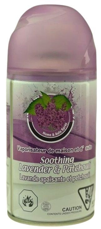 HOME & AUTO AIR ESSENCE SOOTHING LAVENDER & PATCHOULI 250MLX12