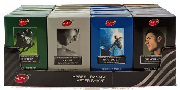 PUREST AFTER SHAVE ASST(COOL WATER,DRAKKAR NOIR,CK ONE,POLO SPORT) 100ML
