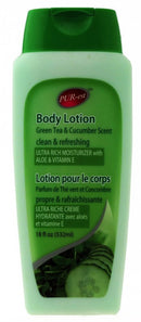 PUREST BODY LOTION-GREEN TEA & CUCUMBER 18OZ (532 ML)