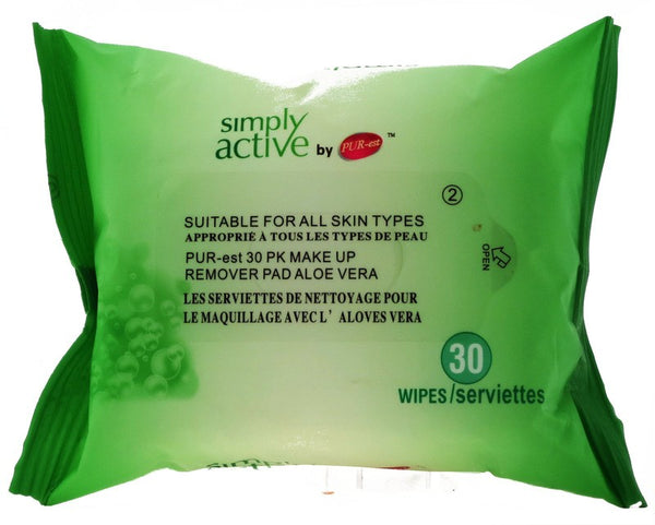 PUREST MAKE UP REMOVER-ALOE VERA 30CT