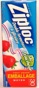 ZIPLOC STORAGE BAGS MEDIUM 30CT