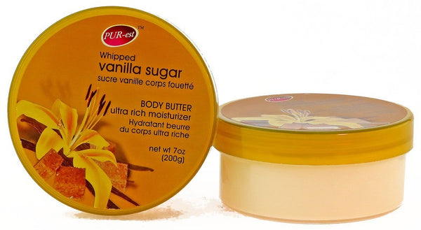 PUR-EST VANILLA SUGAR BODY BUTTER 7OZ 200GR X 12..