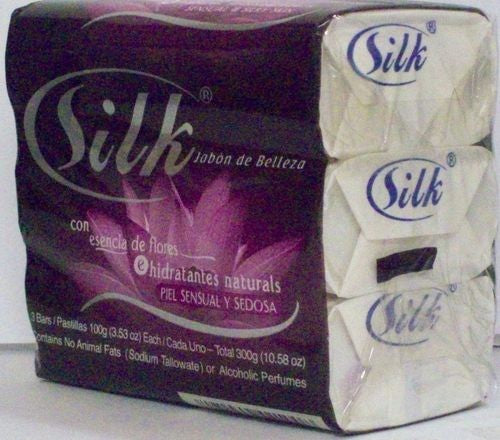 SILK BEAUTY BAR WITH FLORAL ESSENCE MIDNIGHT ORCHID & NATURAL MOISTURIZER SENSUAL & SILKY SKIN(BLACK) 3PK 100G