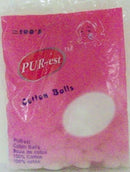 PUREST COTTON BALLS IN POLY BAGS 100'S