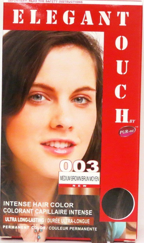 ELEGANT TOUCH HAIR COLOR MEDIUM BROWN 003 ..