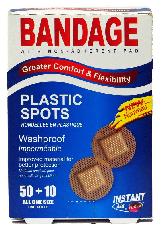 INSTANT AID 60pc SPORT BANDAGES SHEER 22mm 60pc ..