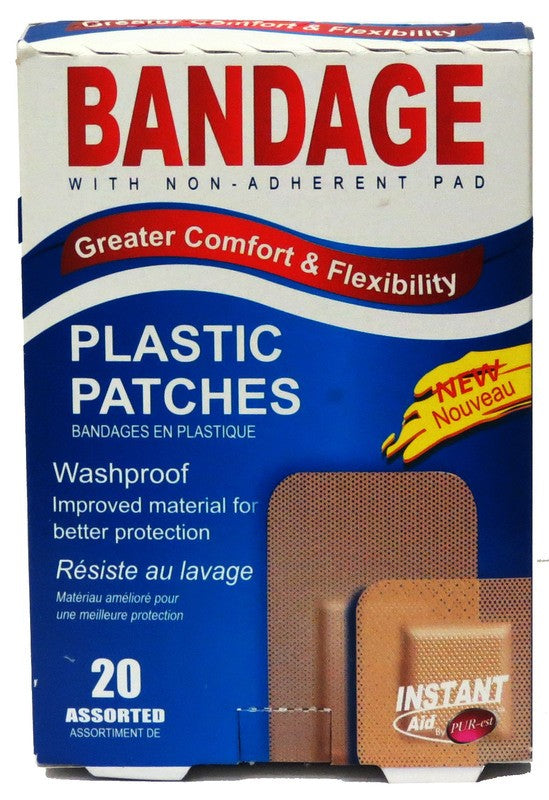 INSTANT AID SHEER PLASTIC PATCHES 20PK
