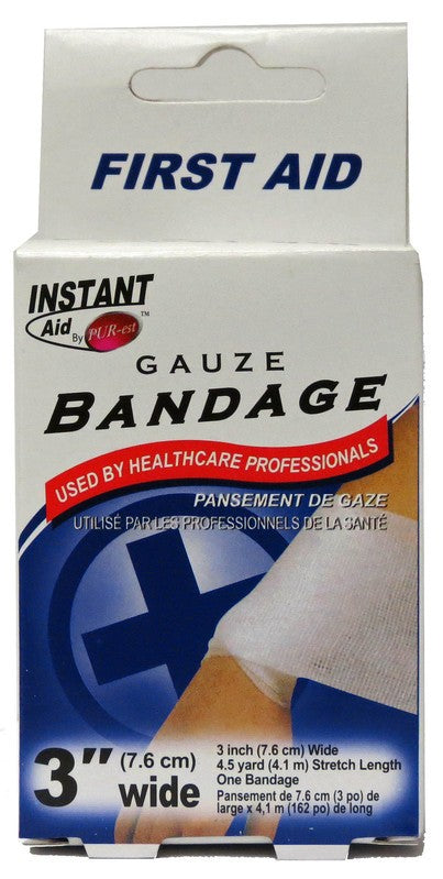 INSTANT AID 3inc GAUZE BANDAGE 3inc X 4.5yds ..