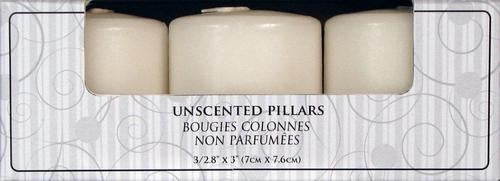 3X4 UNSCENTED PILLAR IVORY 3 PACK (3458245)..